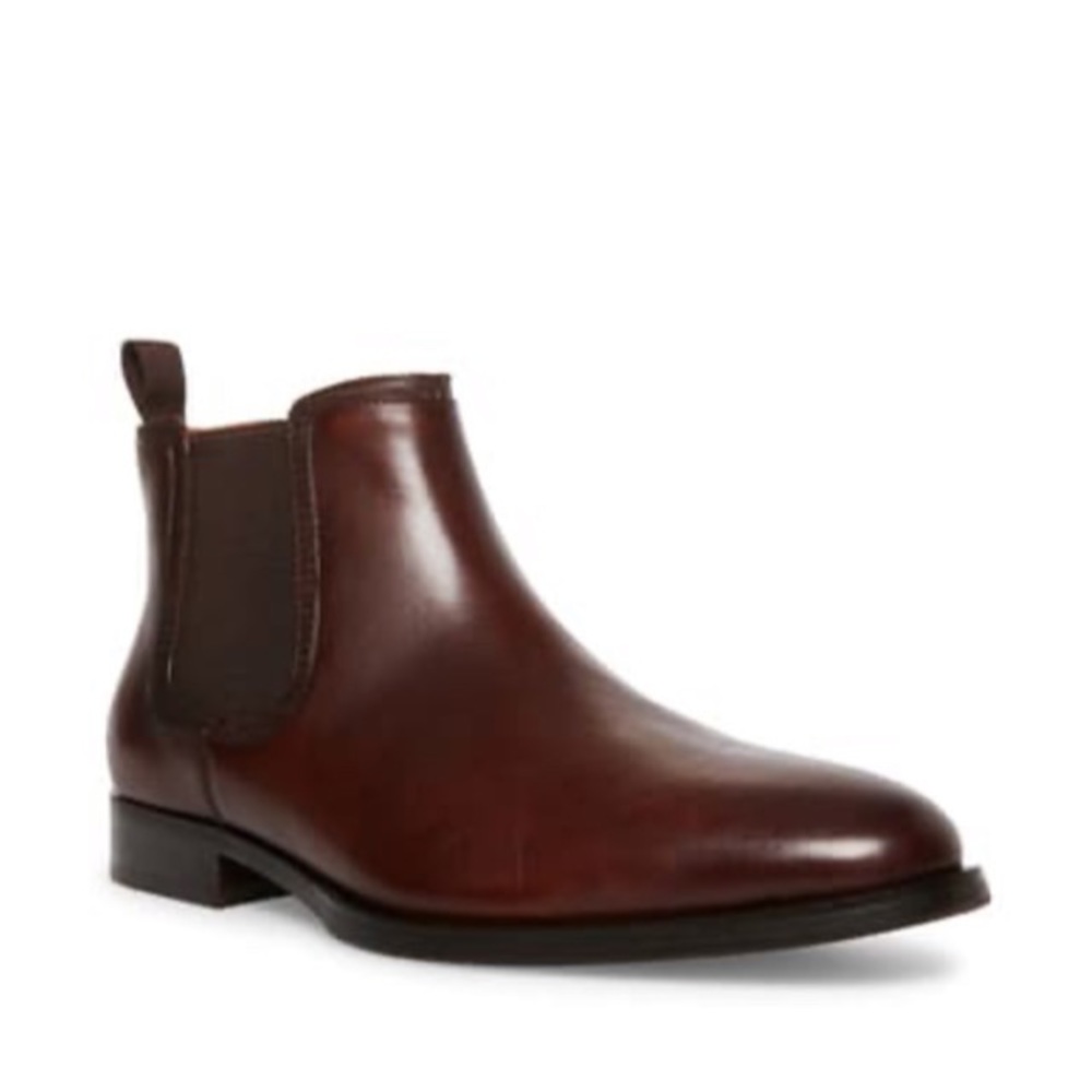 Steve Madden AGAZE Leather Chelsea Brown Boots
